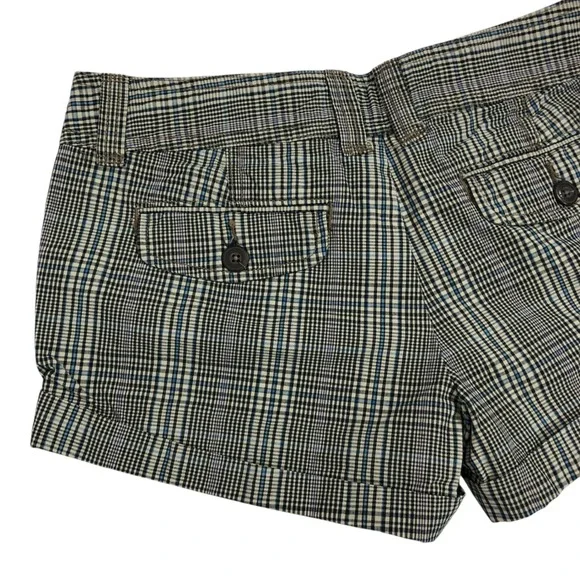 American Eagle Vintage Y2K Low Rise Plaid Print Micro Mini Shorts Size 8 Preppy - Picture 5 of 12